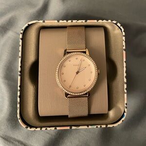 Rose Gold Fossil Watch